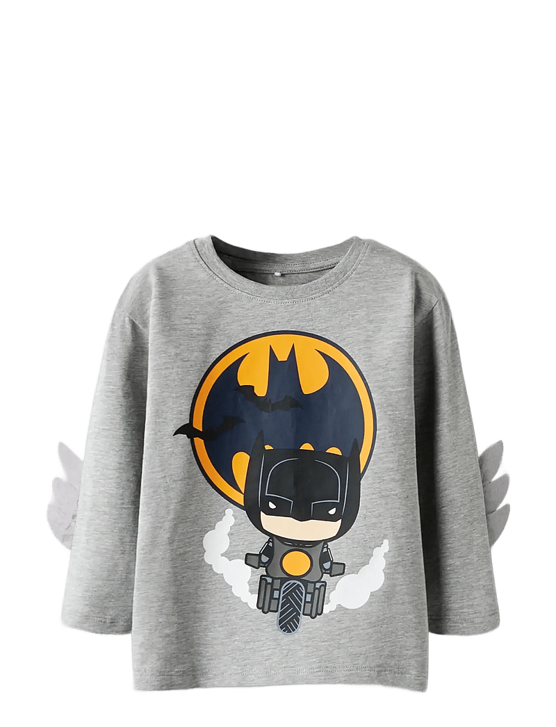 name it - NMMOLEJ BATMAN LS NREG TOP BOX WAB - langærmede t-shirts - grey melange - 2