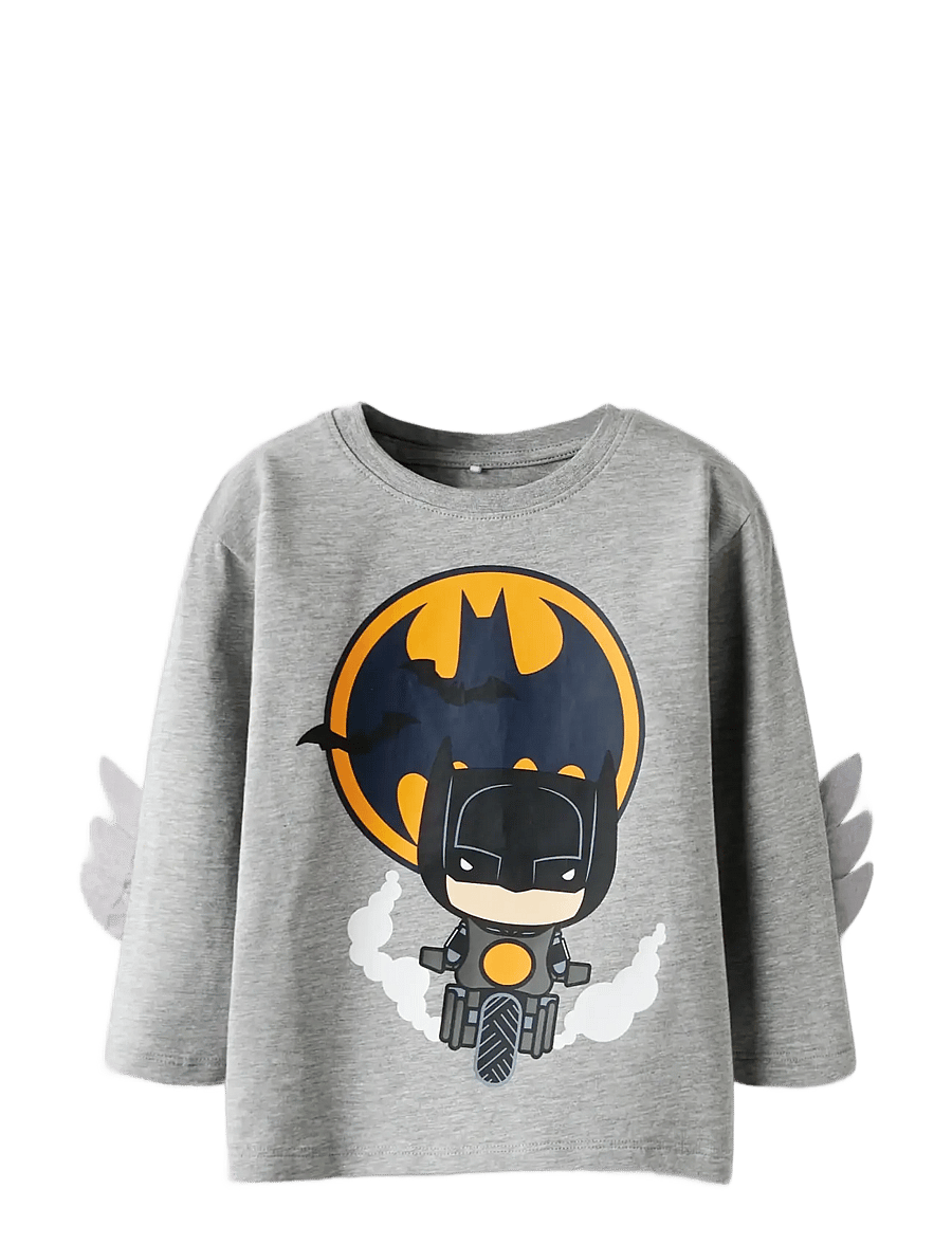 name it - NMMOLEJ BATMAN LS NREG TOP BOX WAB - langärmelig - grey melange - 2