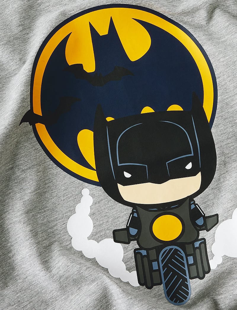 name it - NMMOLEJ BATMAN LS NREG TOP BOX WAB - langærmede t-shirts - grey melange - 3