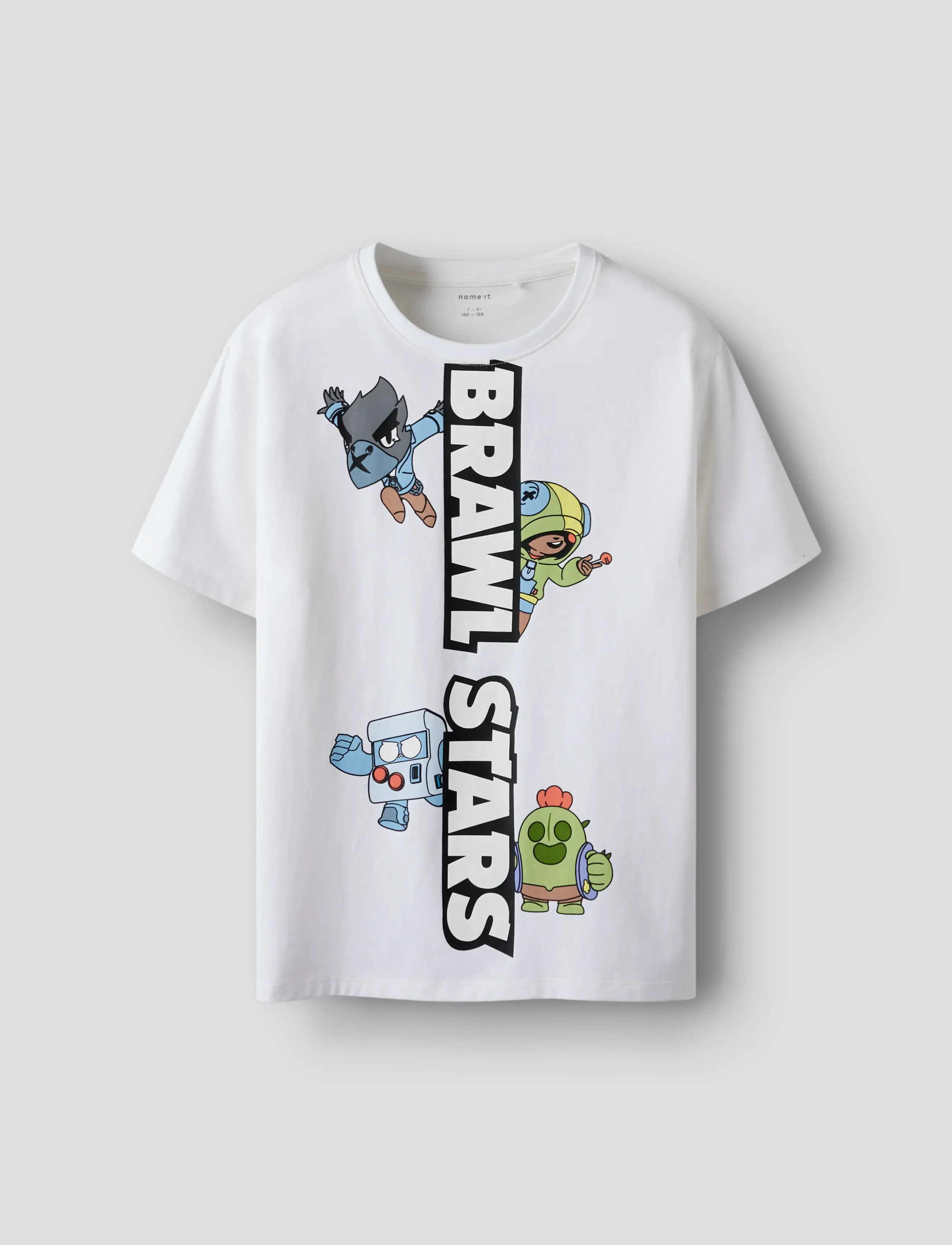name it - NKMJOK BRWLST SS NREG TOP BOX NOOS BFU - kortærmede t-shirts - bright white - 2