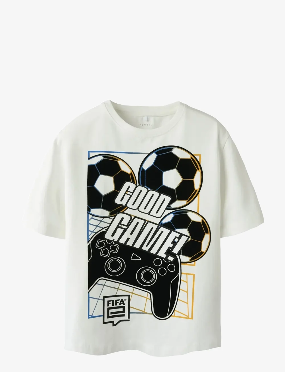 name it - NKMOCOLA FIFAE SS NREG TOP BOX VDE - kortärmade t-shirts - cloud dancer - 1
