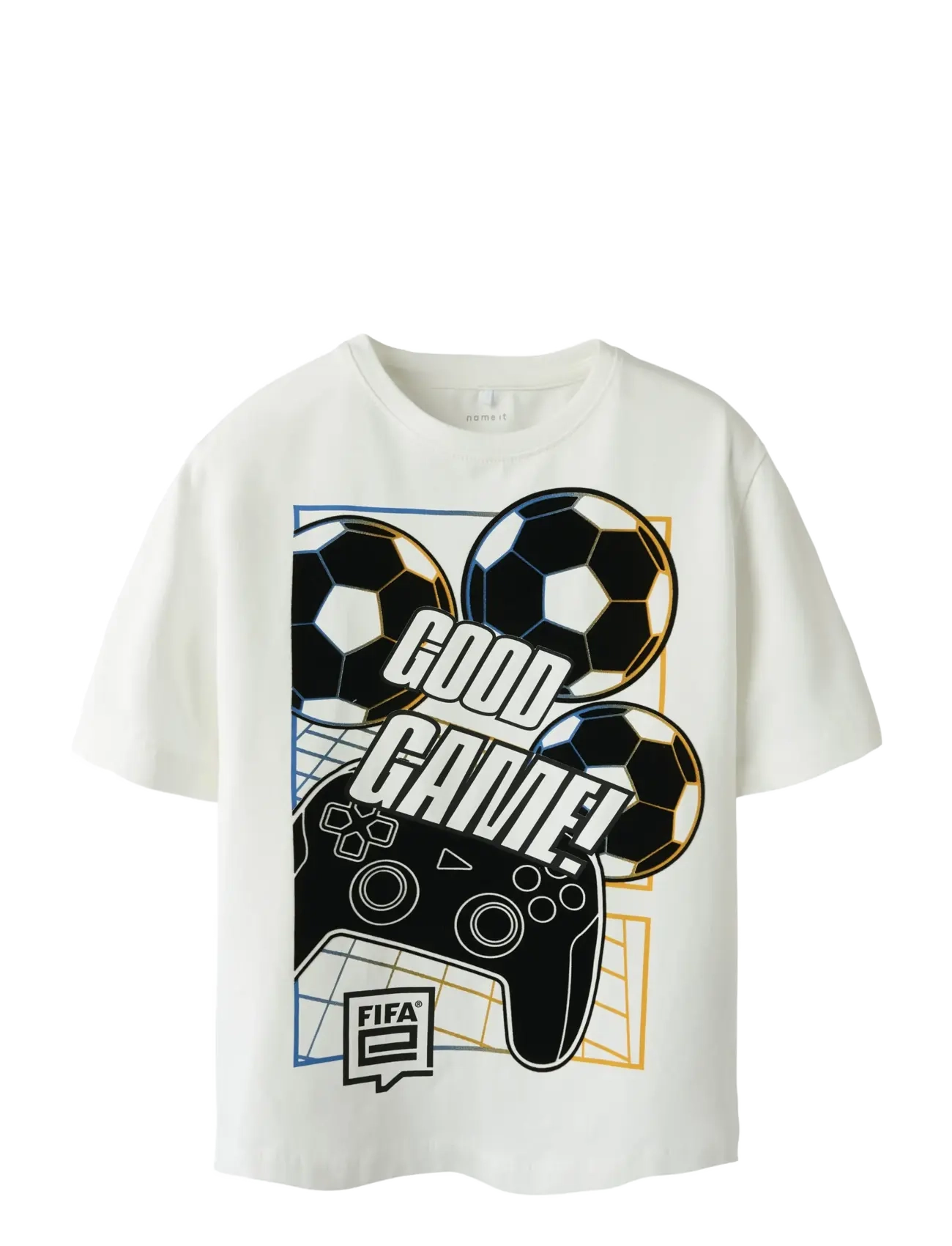 name it NKMOCOLA FIFAE SS NREG TOP BOX VDE - Tøj - CLOUD DANCER / white