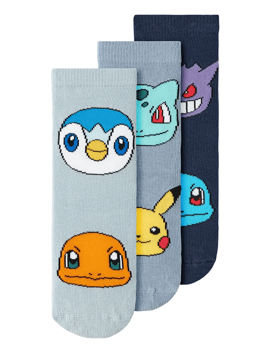 name it - NMMNORIS POKEMON 3P SOCK SKY - sokid - navy blazer - 0