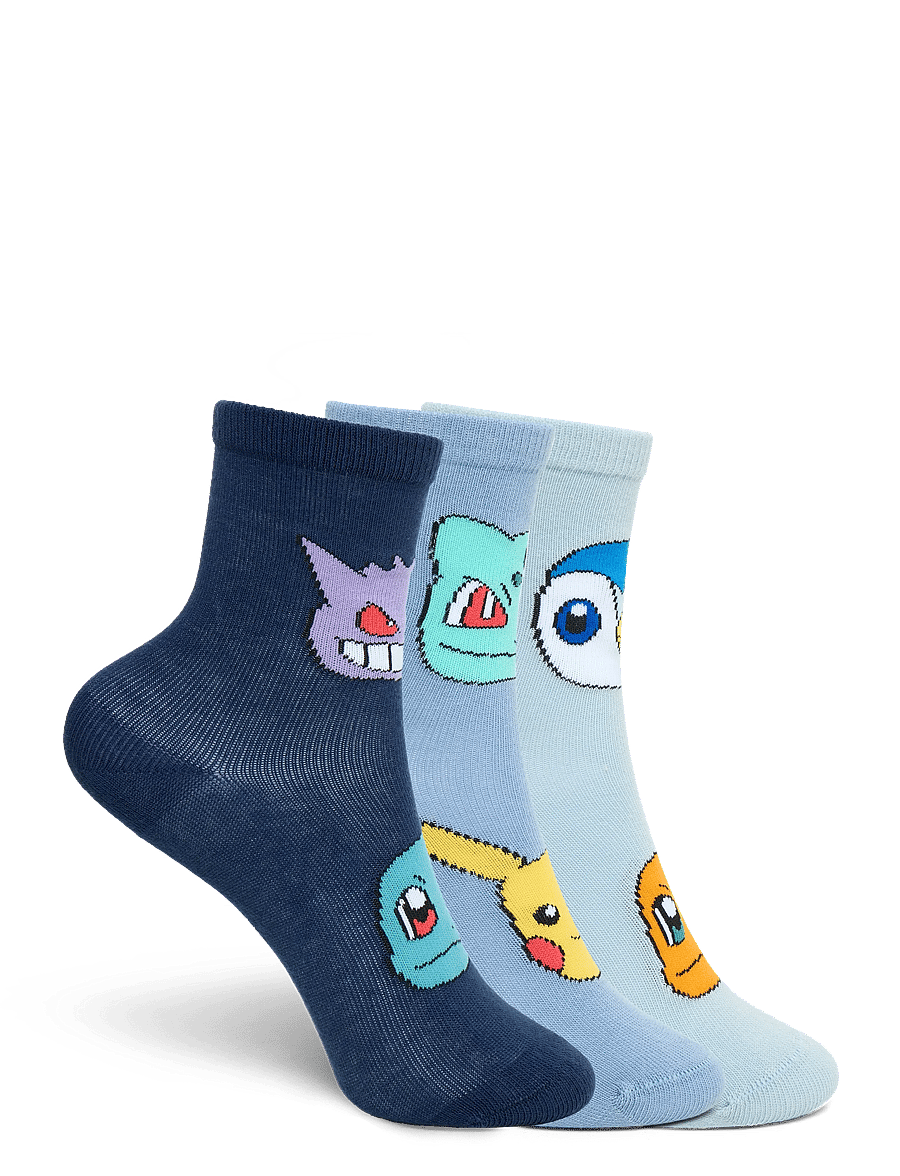 name it - NMMNORIS POKEMON 3P SOCK SKY - strømper - navy blazer - 1