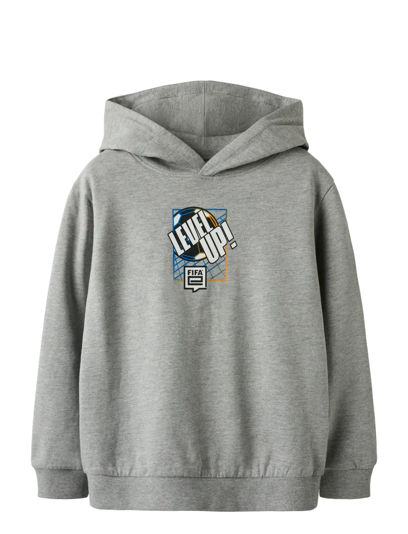 NKMONILES FIFAE NREG SWEAT WH BRU VDE - GREY MELANGE