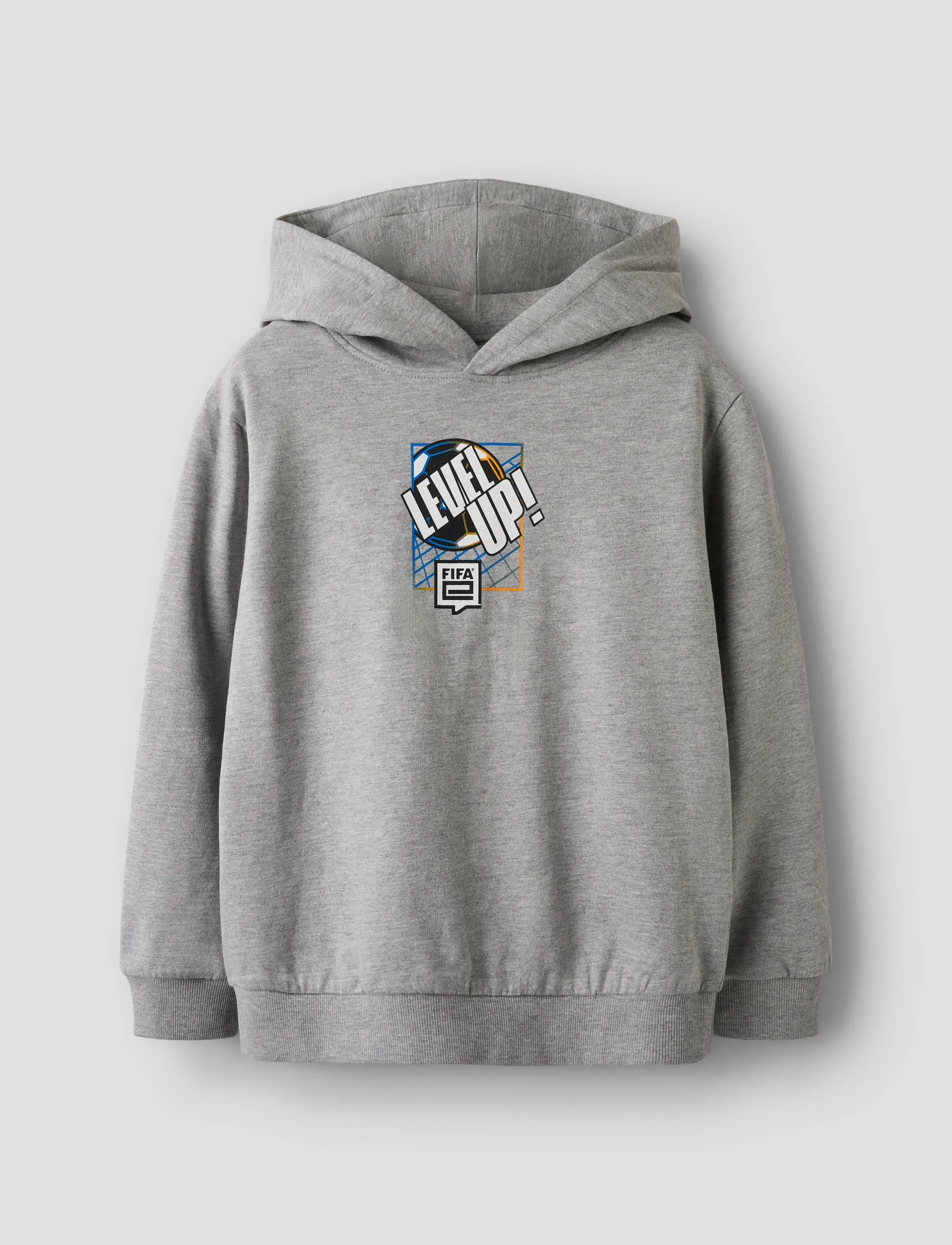 name it - NKMONILES FIFAE NREG SWEAT WH BRU VDE - kapuzenpullover - grey melange - 0