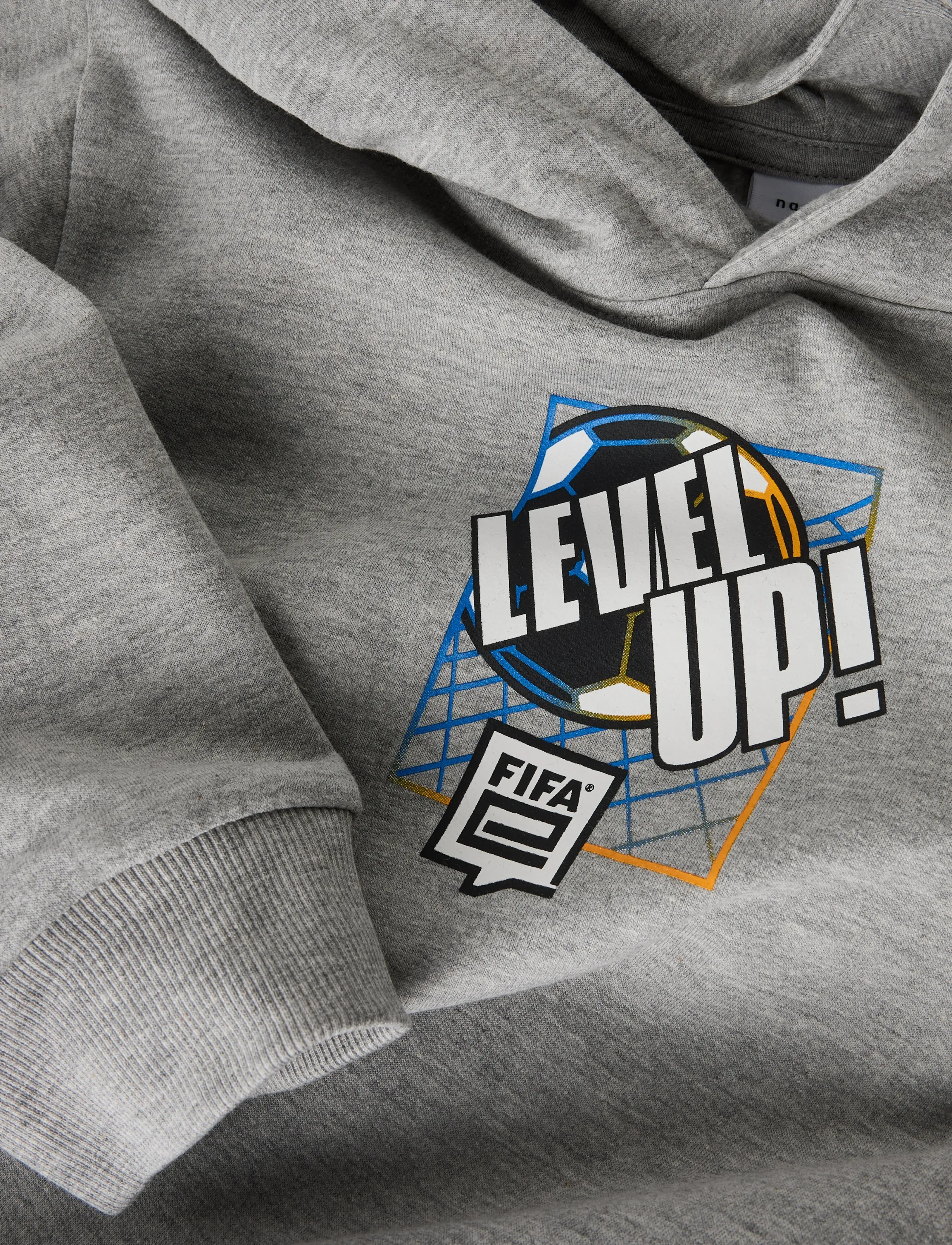 name it - NKMONILES FIFAE NREG SWEAT WH BRU VDE - kapuzenpullover - grey melange - 3