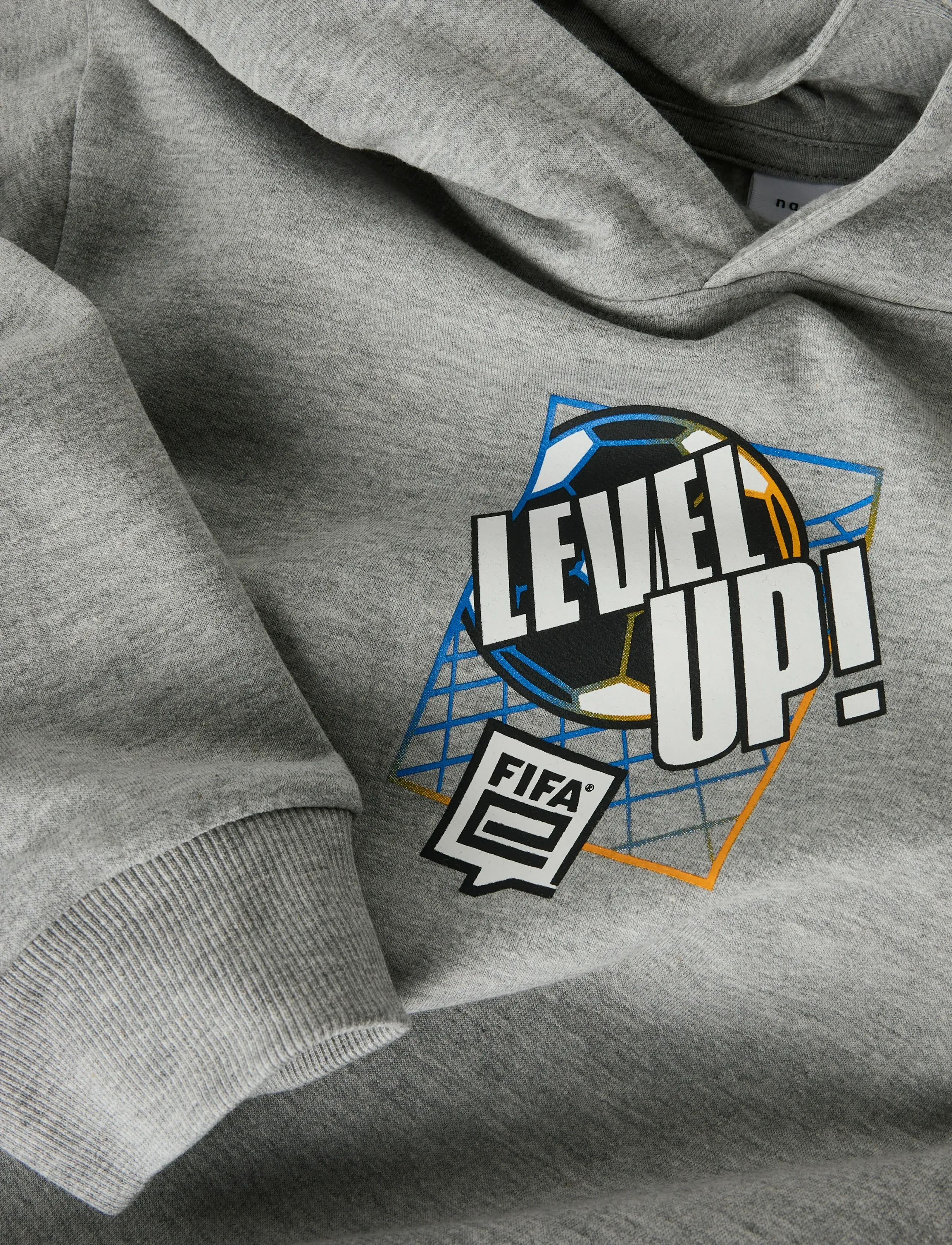name it - NKMONILES FIFAE NREG SWEAT WH BRU VDE - kapuzenpullover - grey melange - 4