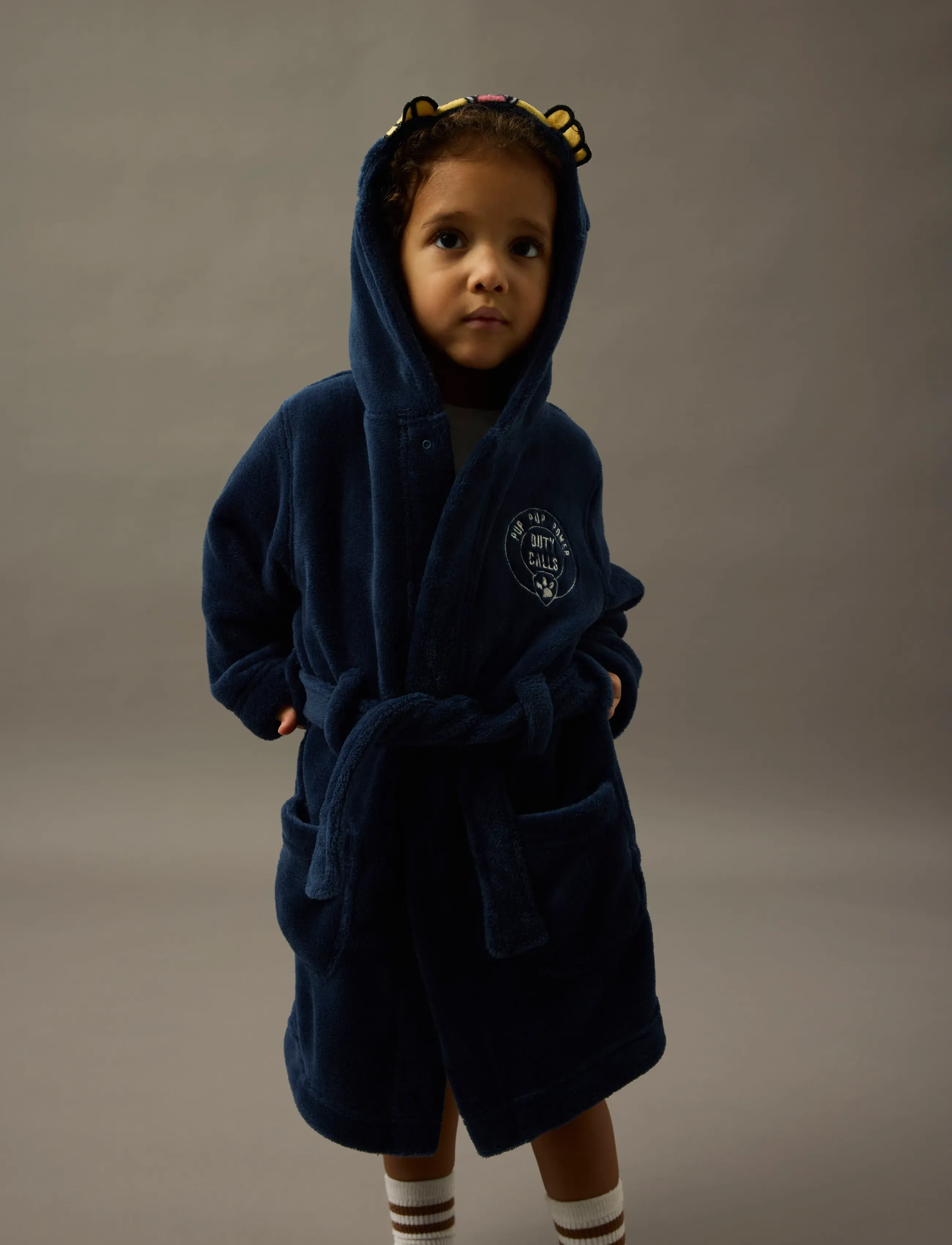 name it - NMMNASIR PAW BATHROBE CPLG - bademäntel - navy blazer - 3