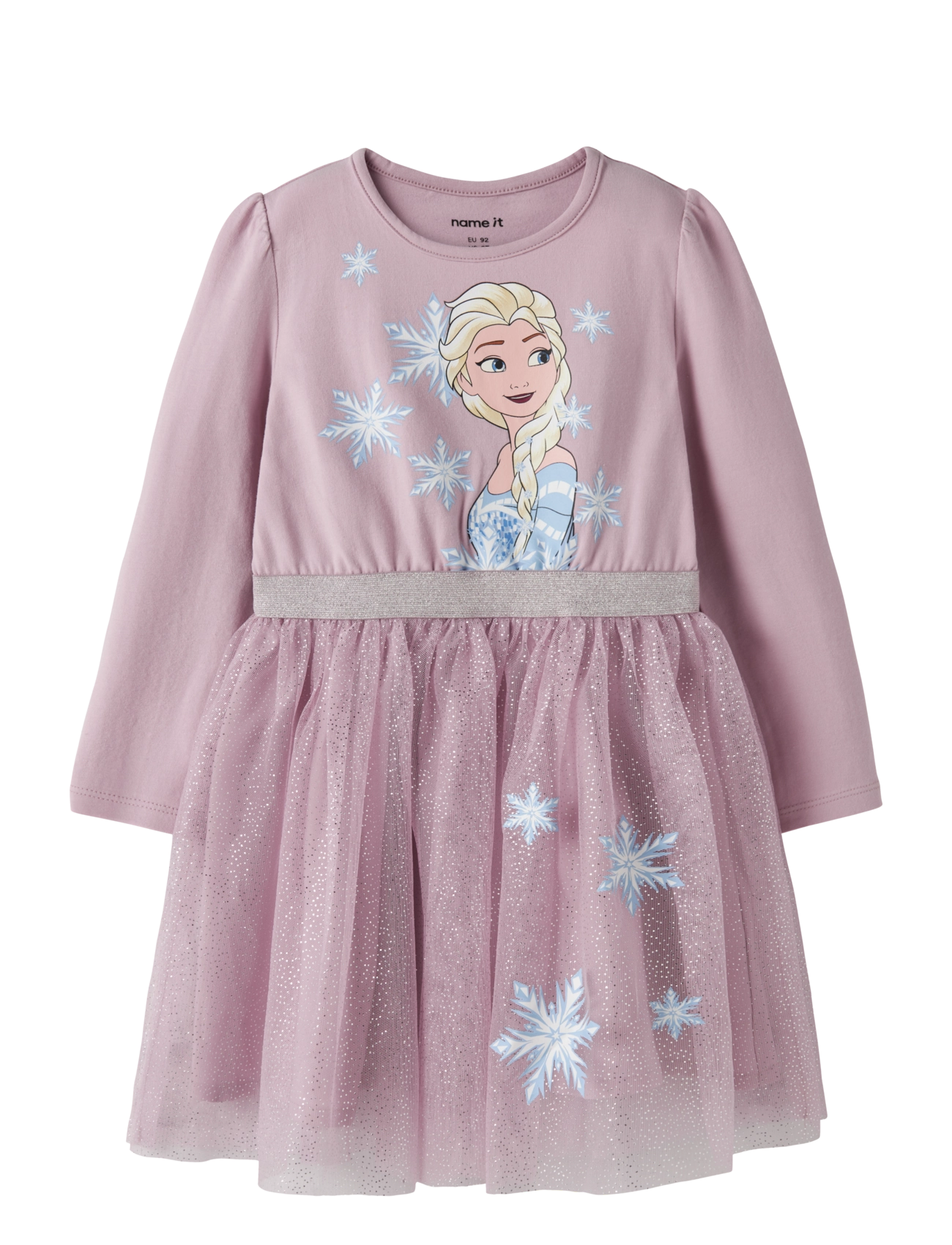 name it Nmfosimi Frozen Ls Tulle Dress Noos Wdi, Børn, Frozen Langærmet Tylkjole, Lila, Str: 128