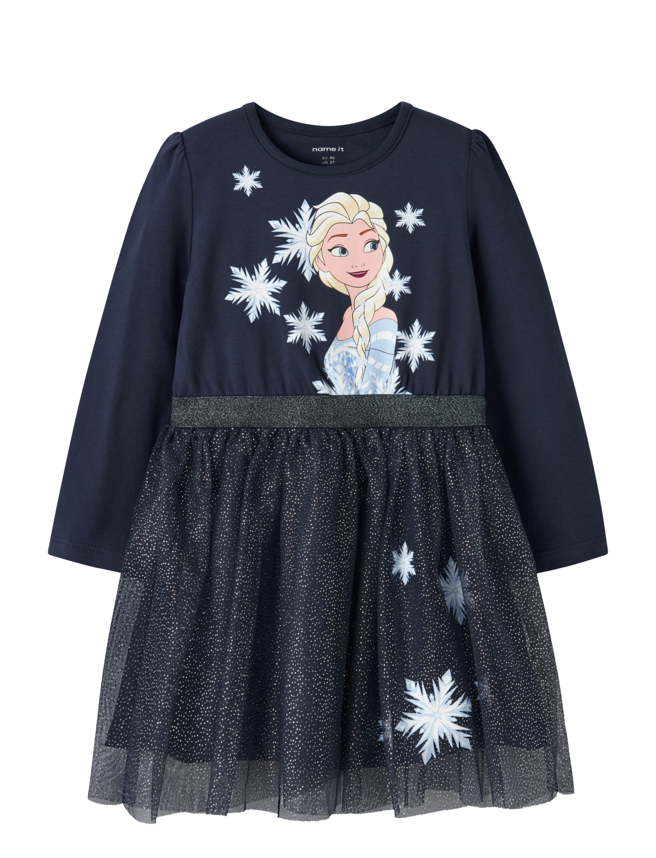 name it NMFOSIMI FROZEN LS TULLE DRESS NOOS WDI - Kleidid - NAVY BLAZER / navy