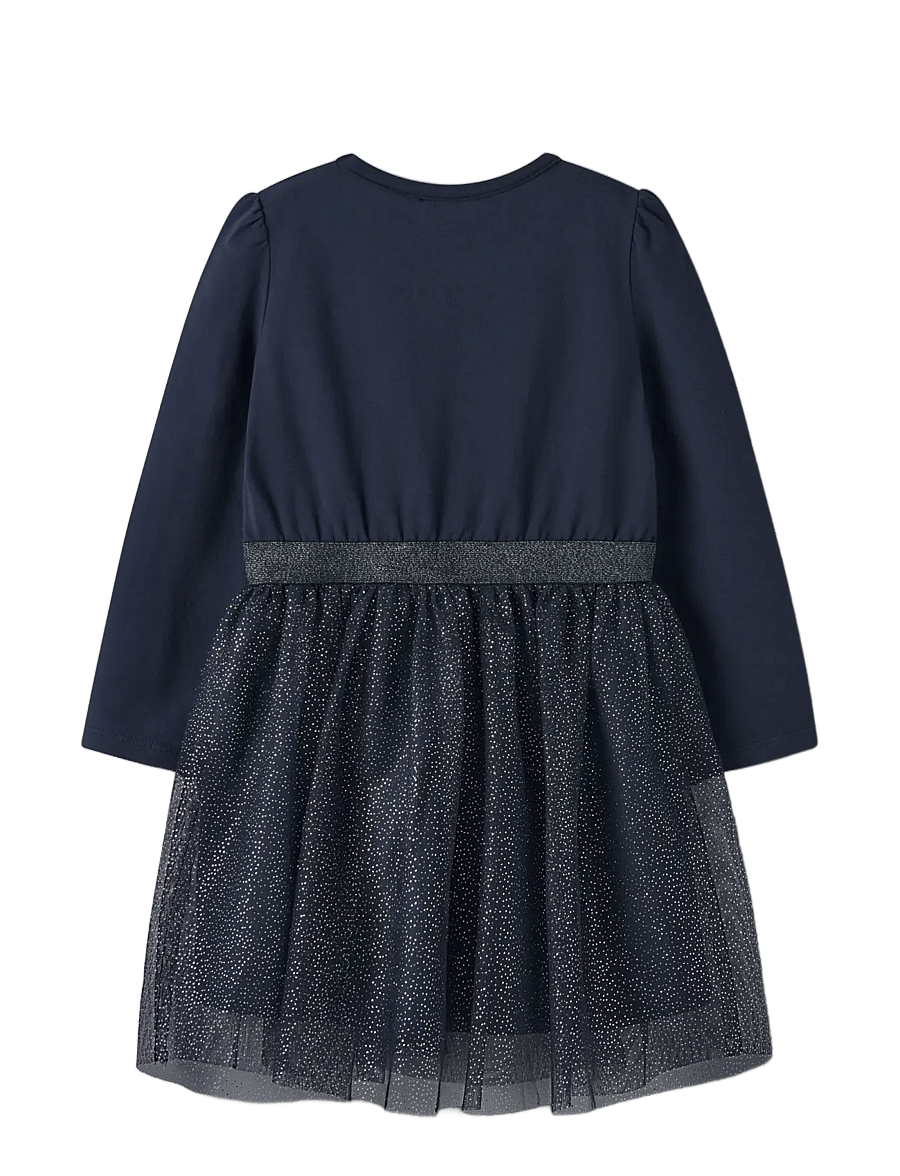 name it - NMFOSIMI FROZEN LS TULLE DRESS NOOS WDI - pikkade varrukatega vabaajakleidid - navy blazer - 1