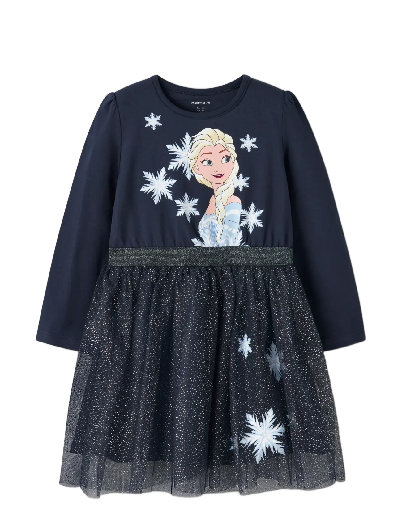 name it - NMFOSIMI FROZEN LS TULLE DRESS NOOS WDI - pikkade varrukatega vabaajakleidid - navy blazer - 2