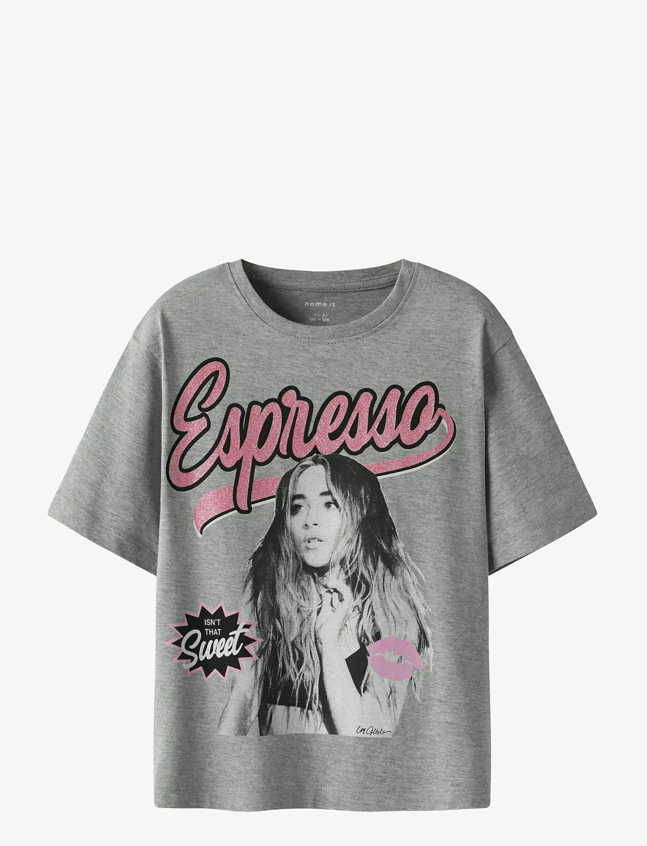name it - NKFODASSA CICONS SS NREG TOP BOX SKY - kortærmede t-shirts - grey melange - 1