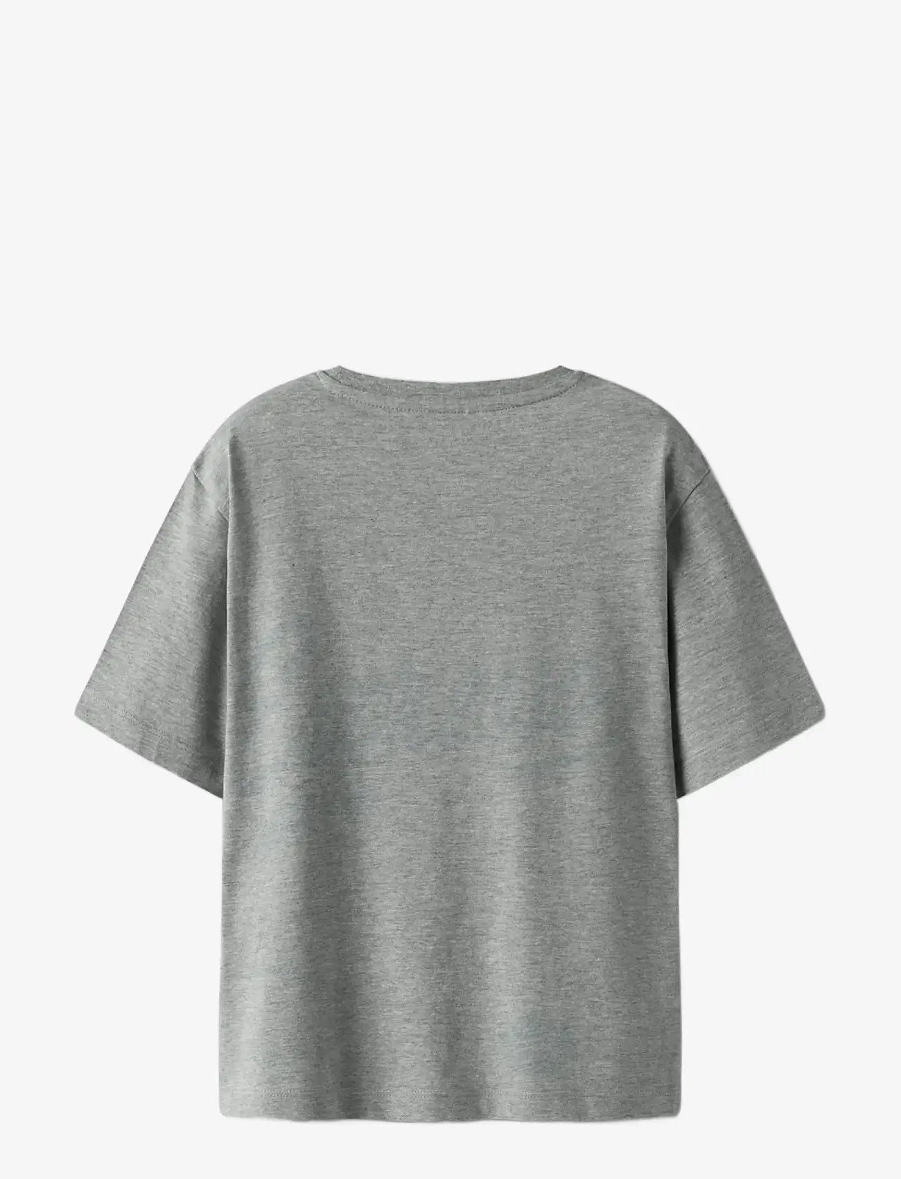 name it - NKFODASSA CICONS SS NREG TOP BOX SKY - kortærmede t-shirts - grey melange - 2
