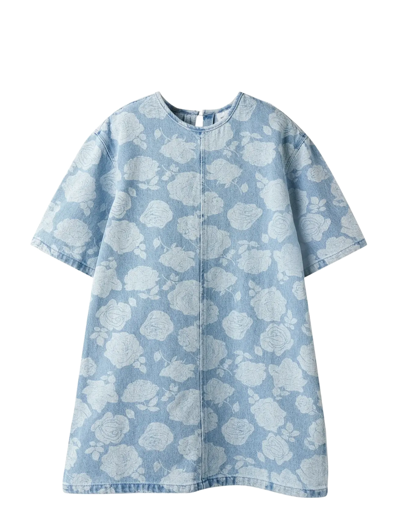 name it NKFSILLA DNM SS DRESS 2121-ZA H - Vardagsklänningar - LIGHT BLUE DENIM / blue