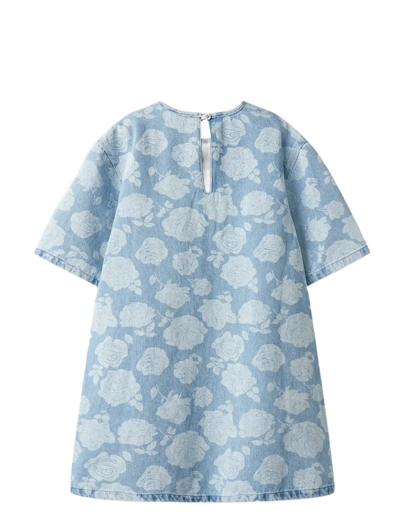 name it - NKFSILLA DNM SS DRESS 2121-ZA H - laisvalaikio suknelės trumpomis rankovėmis - light blue denim - 2
