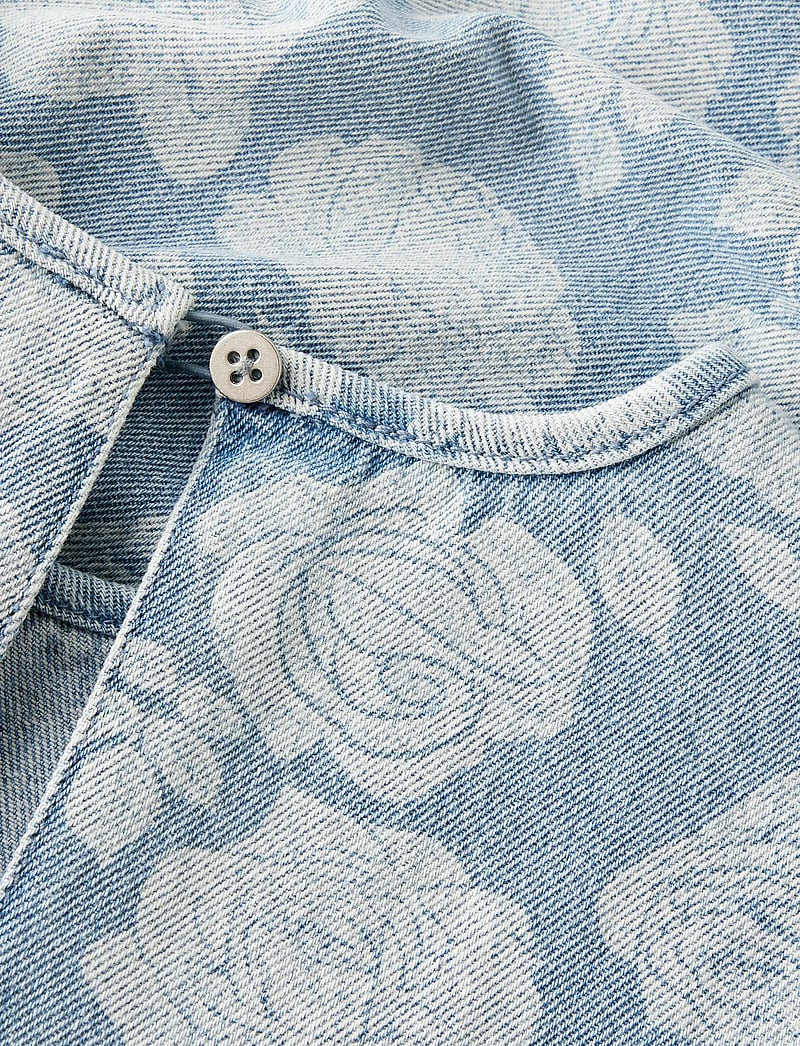 name it - NKFSILLA DNM SS DRESS 2121-ZA H - kurzärmelige freizeitkleider - light blue denim - 3