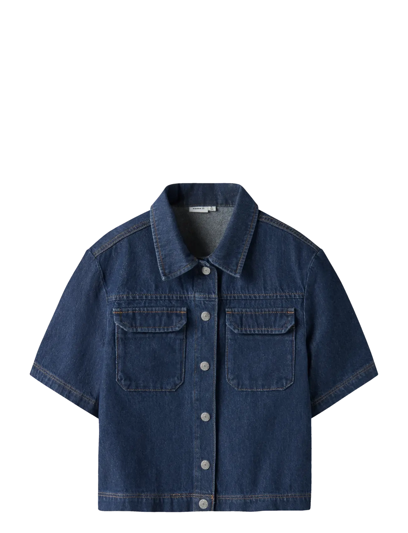 name it NKFLEA OVERSIZE 2/4 DNM SHIRT 2105-RM B - Skjorter - DARK BLUE DENIM / blue