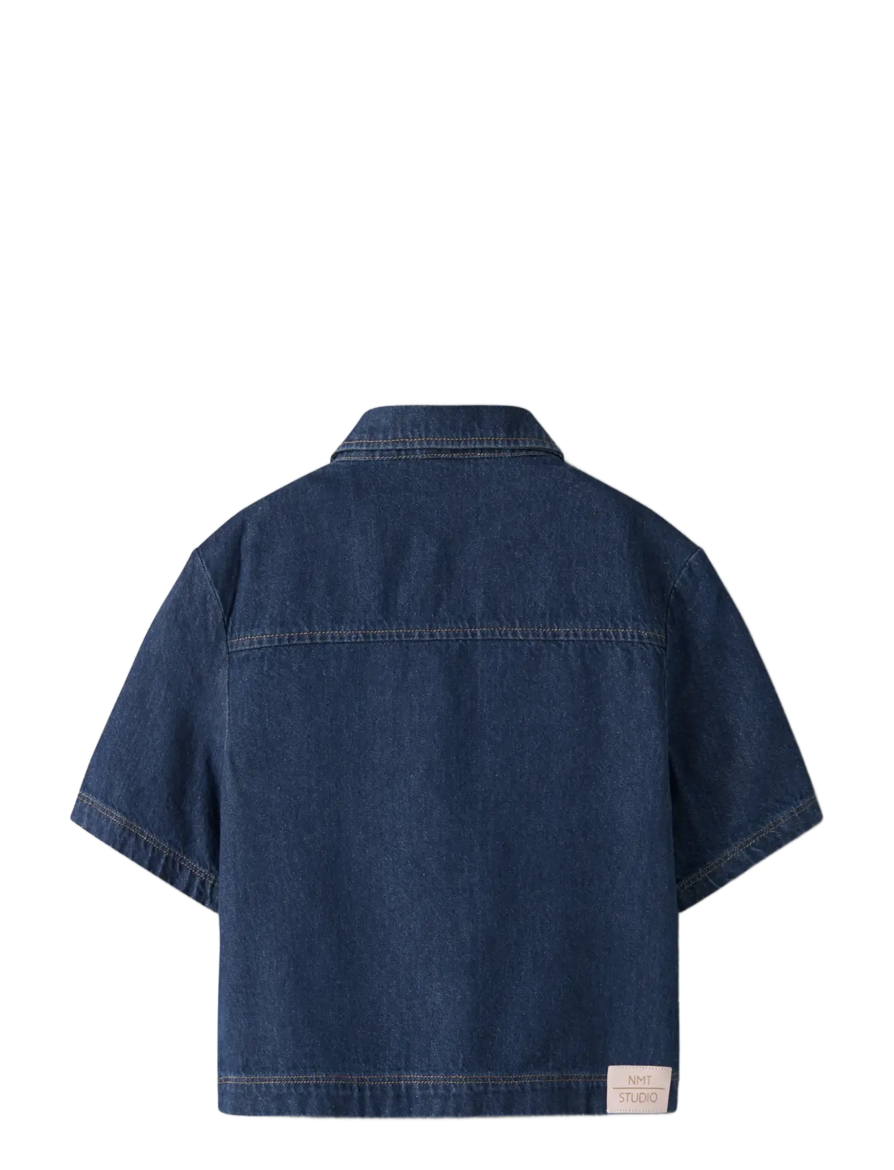 name it - NKFLEA OVERSIZE 2/4 DNM SHIRT 2105-RM B - lühikeste varrukatega särgid - dark blue denim - 2