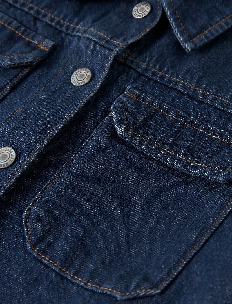 name it - NKFLEA OVERSIZE 2/4 DNM SHIRT 2105-RM B - kurzärmlige hemden - dark blue denim - 5