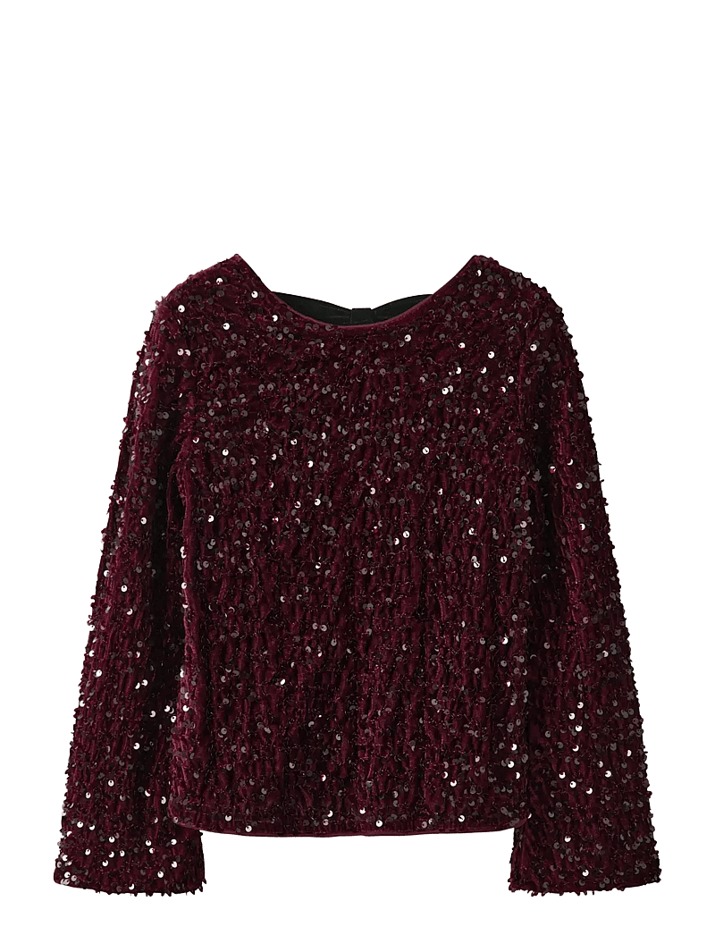 name it - NKFRUSITTA LS BOW BLOUSE - pluusid ja tuunikad - burgundy - 1