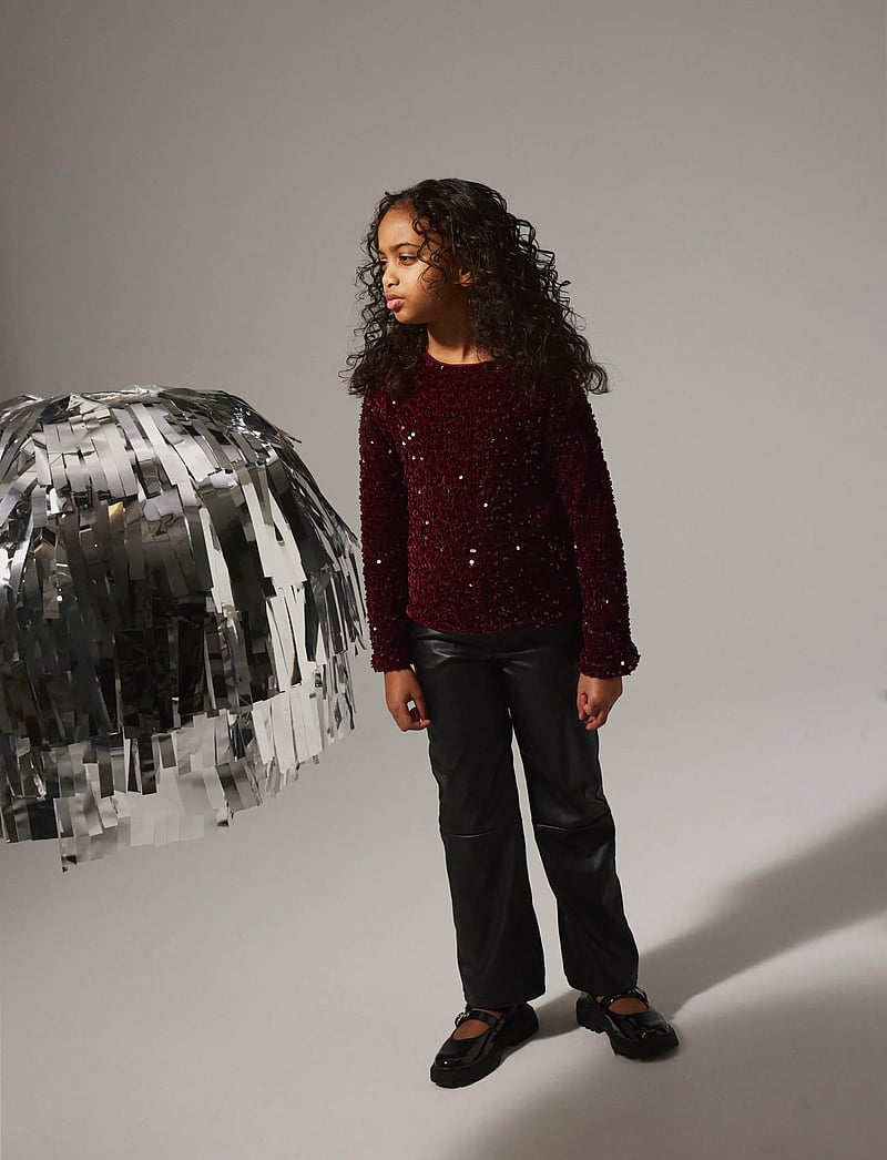 name it - NKFRUSITTA LS BOW BLOUSE - pluusid ja tuunikad - burgundy - 3