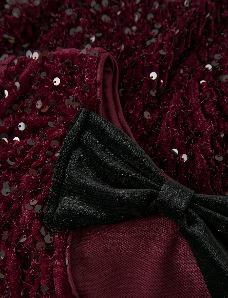 name it - NKFRUSITTA LS BOW BLOUSE - blusar & tunikor - burgundy - 4
