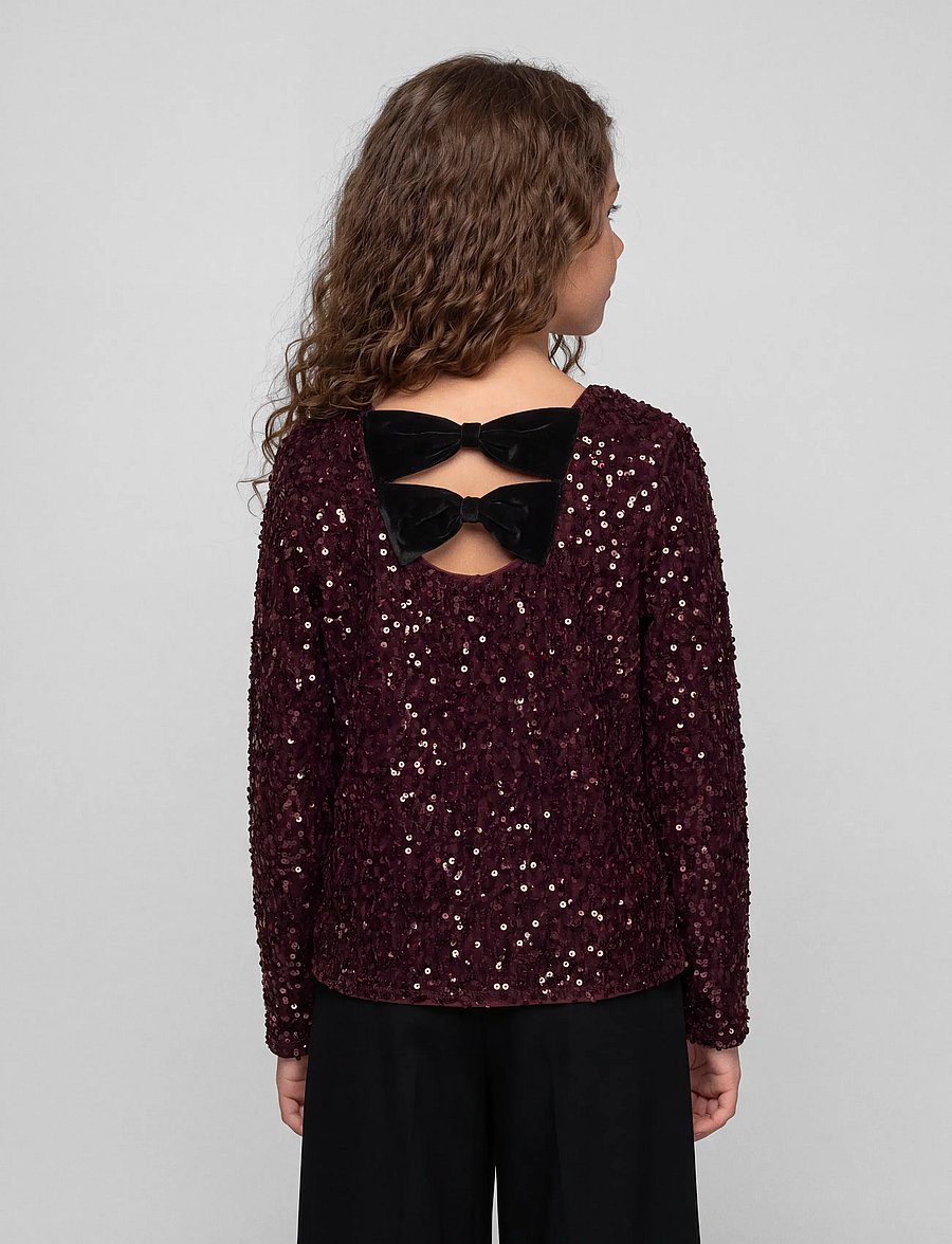 name it - NKFRUSITTA LS BOW BLOUSE - blusen & tuniken - catawba grape - 0