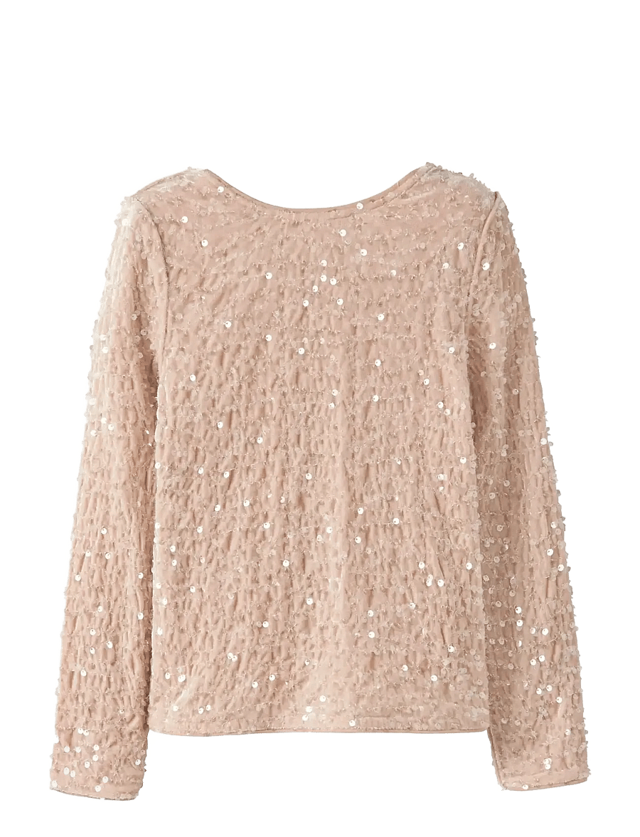 name it - NKFRUSITTA LS BOW BLOUSE - blusar & tunikor - jet stream - 0