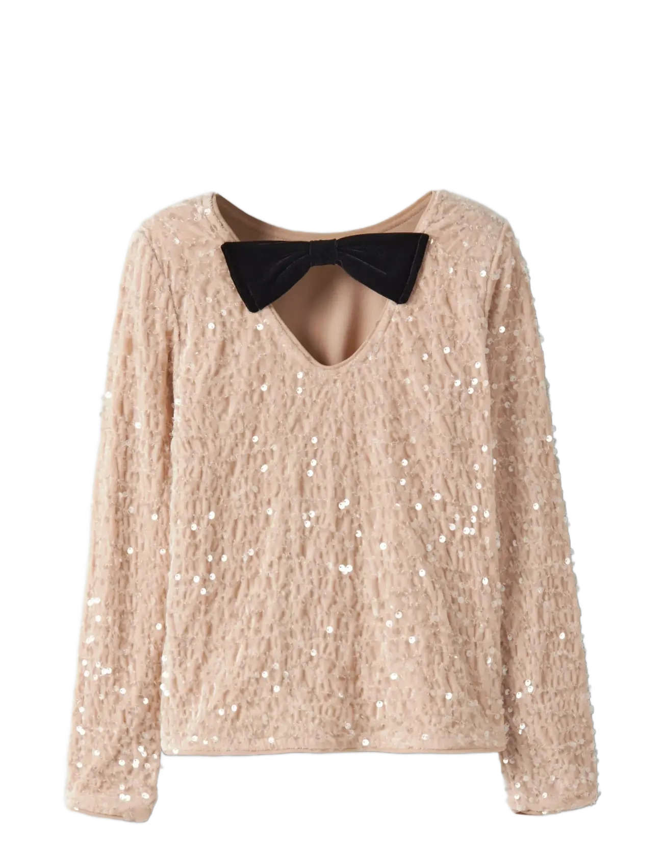 name it - NKFRUSITTA LS BOW BLOUSE - blusar & tunikor - jet stream - 1