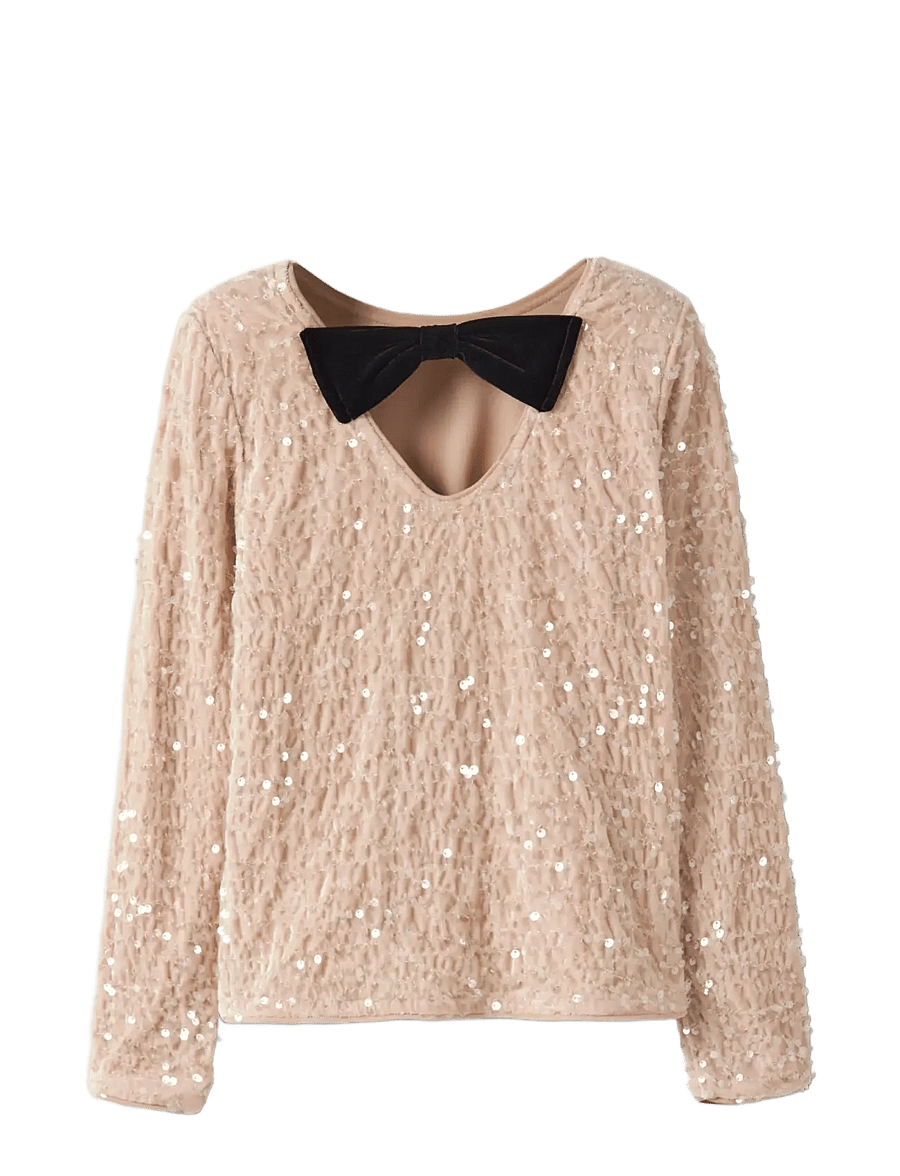 name it - NKFRUSITTA LS BOW BLOUSE - blusar & tunikor - jet stream - 1