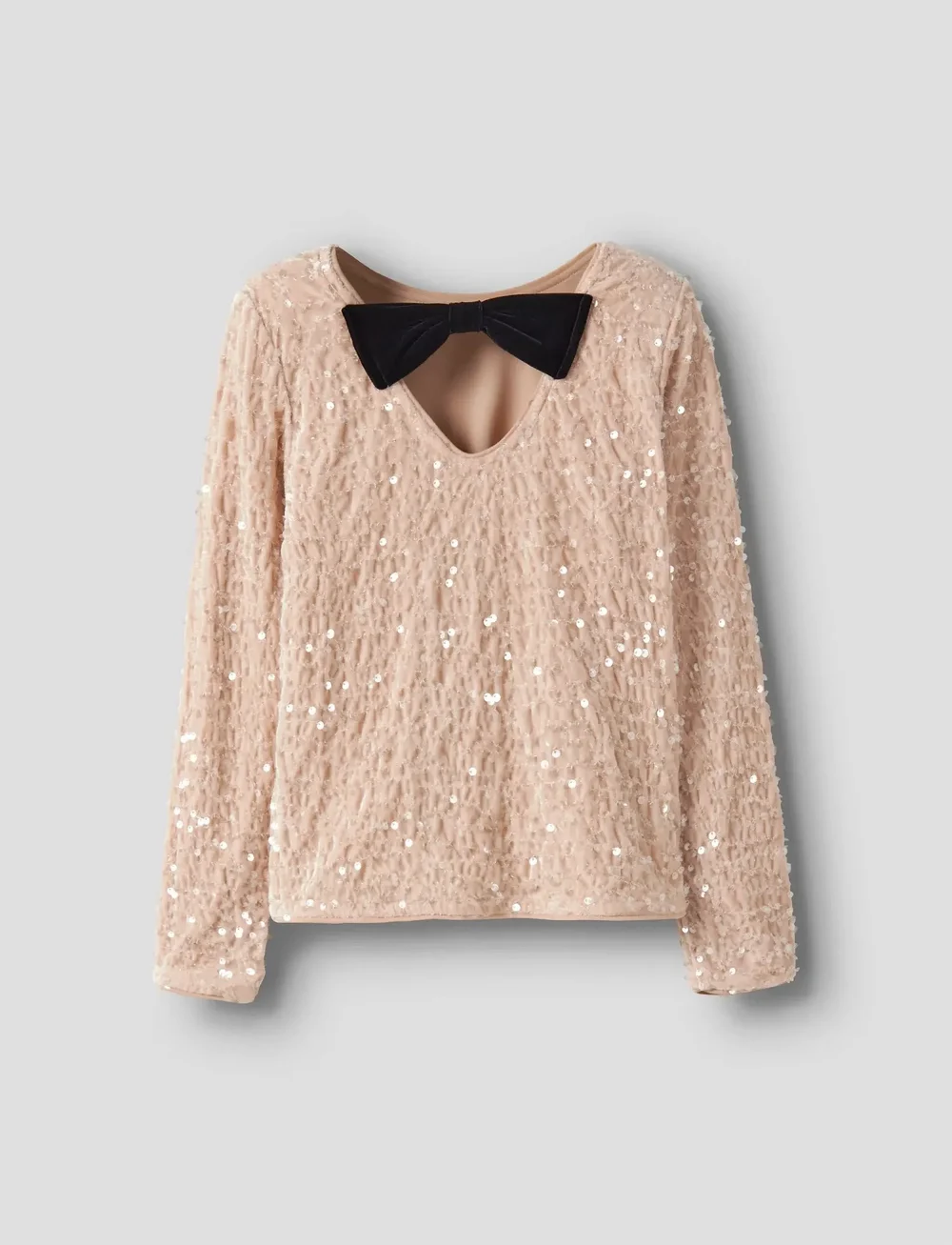 name it - NKFRUSITTA LS BOW BLOUSE - blusen & tuniken - jet stream - 1