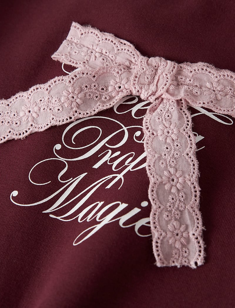 name it - NMFSETINA LS SWEAT BRU - sweatshirts - burgundy - 3