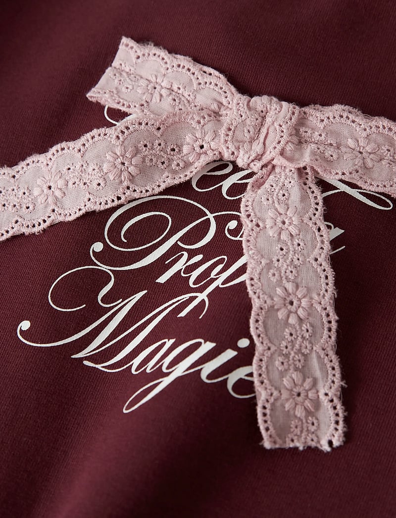 name it - NMFSETINA LS SWEAT BRU - sweatshirts - burgundy - 2