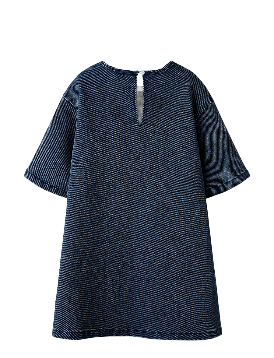 name it - NKFSOF DNM DRESS 4041-VR L - kortärmade vardagsklänningar - dark blue denim - 2