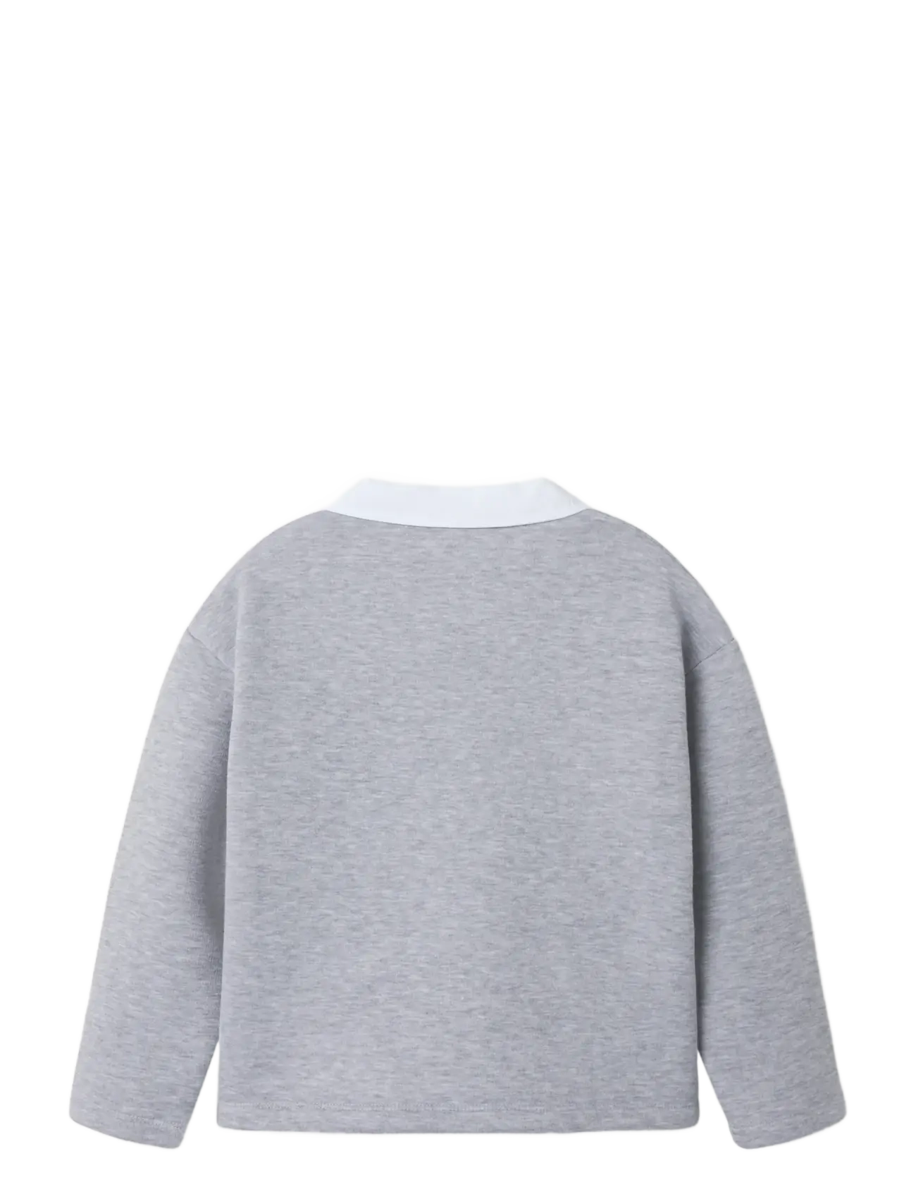 name it - NKFBETSY LS RLX POLO SWE BRU - sweatshirts - grey melange - 2