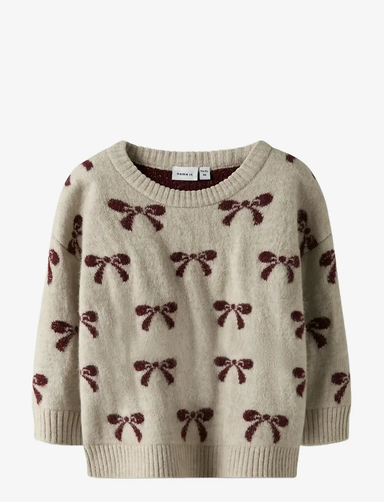 name it - NMFSENYA LS KNIT - neulepuserot - cement - 1