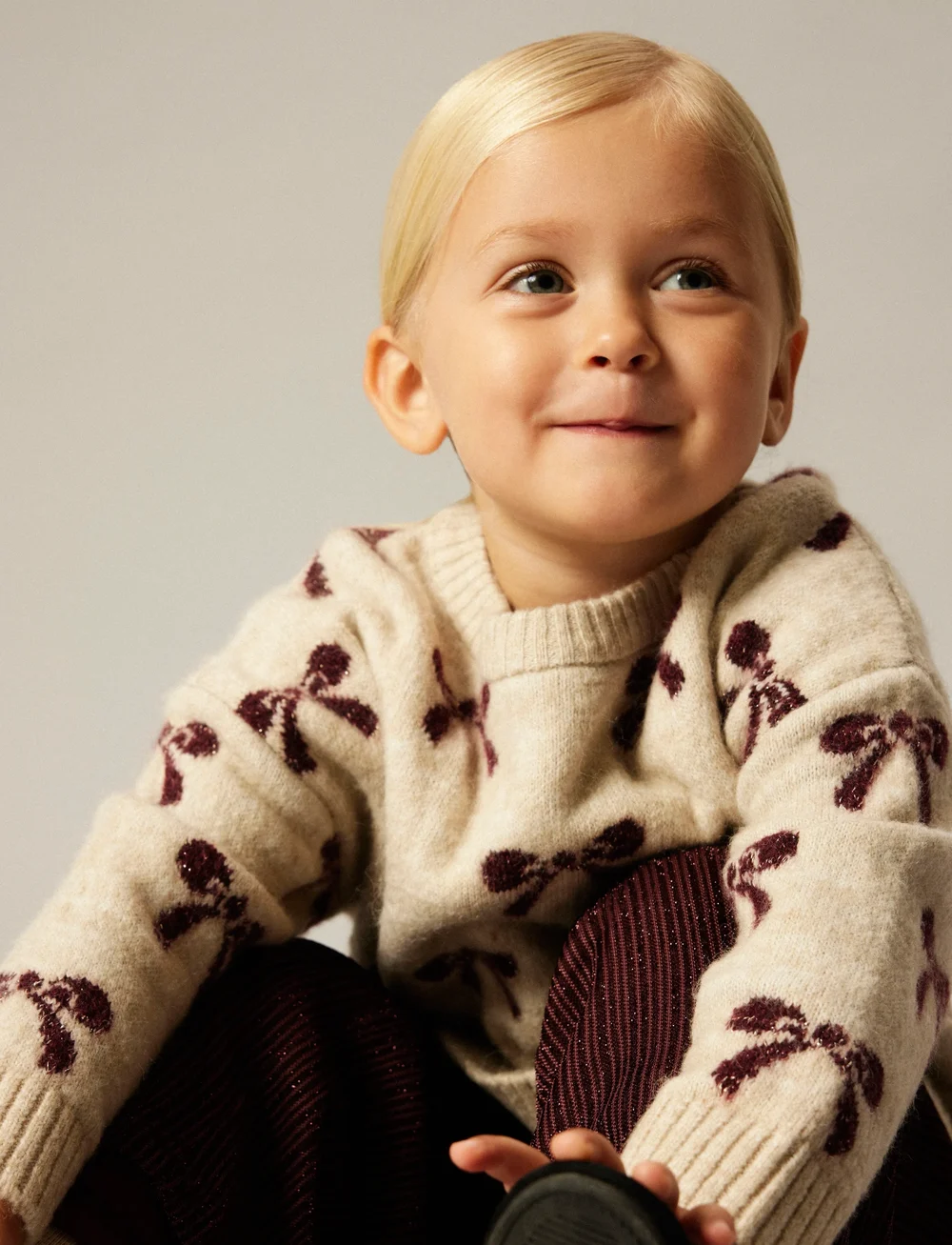 name it - NMFSENYA LS KNIT - trøjer - cement - 4