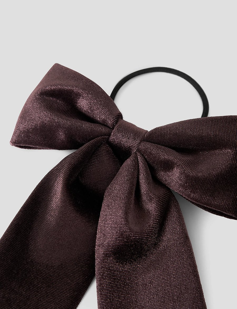 name it - NMFRELVET HAIRBOW - peavõrud - chocolate plum - 2
