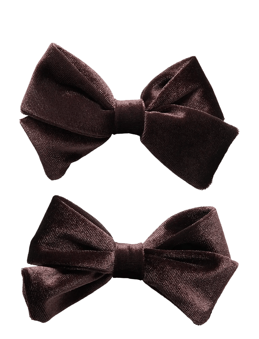 name it - NMFRELVET 2P HAIRCLIPS - juukseklambrid - chocolate plum - 0