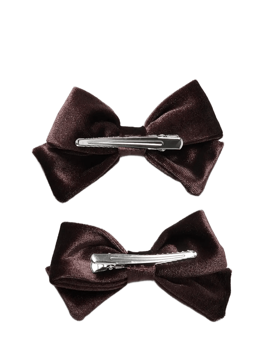 name it - NMFRELVET 2P HAIRCLIPS - juukseklambrid - chocolate plum - 1
