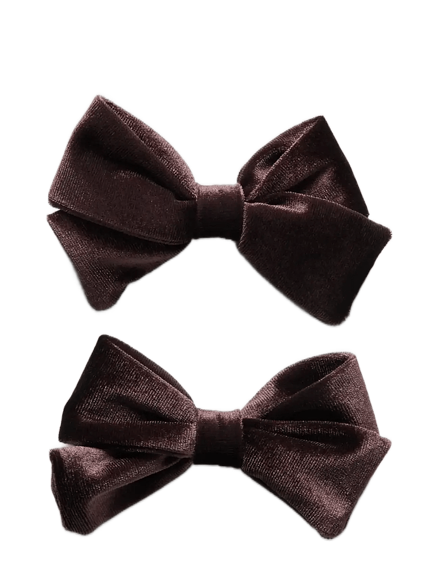 name it - NMFRELVET 2P HAIRCLIPS - juukseklambrid - chocolate plum - 2