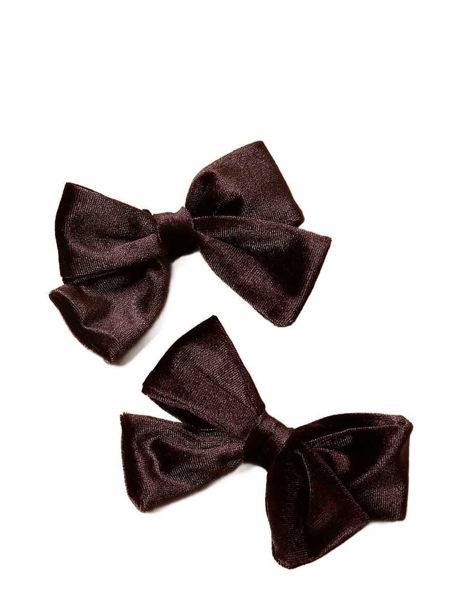 name it - NMFRELVET 2P HAIRCLIPS - juukseklambrid - chocolate plum - 3