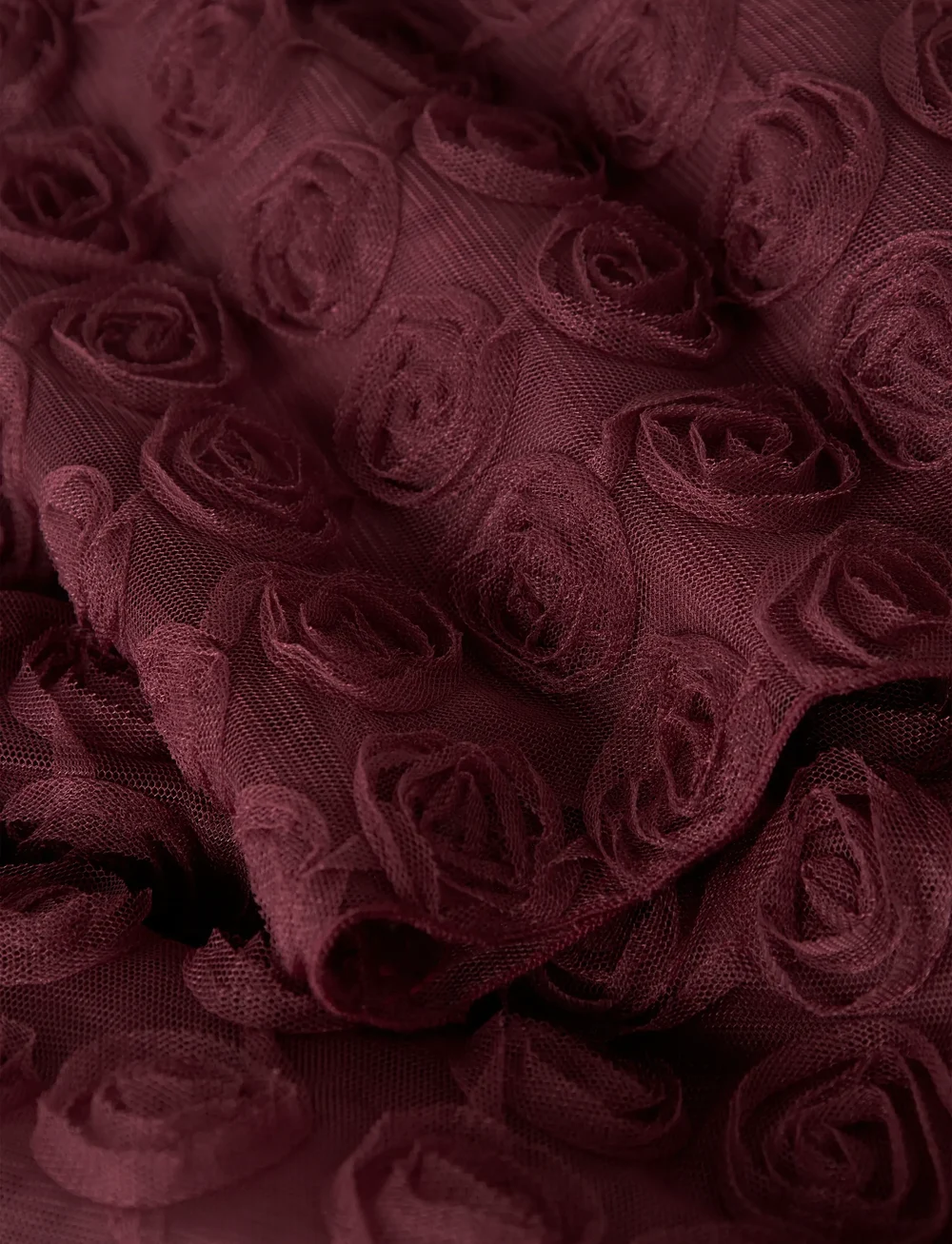 name it - NMFSYKIA TULLE LS DRESS - festklänningar - burgundy - 2