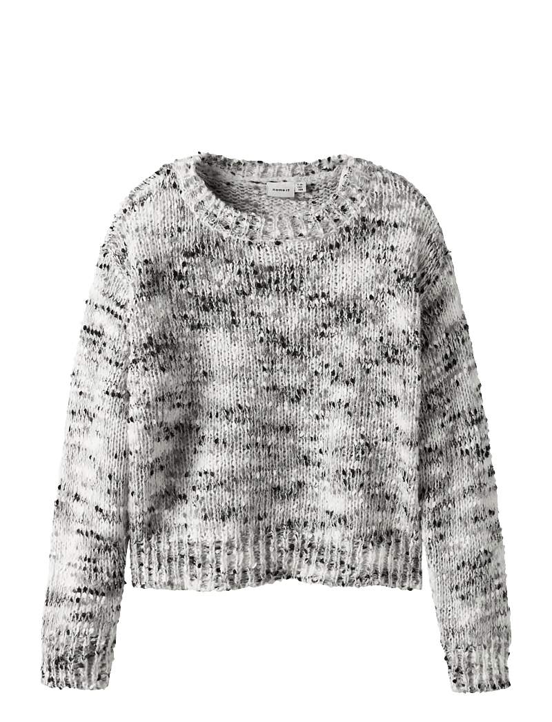 name it - NKFSARAMALI LS LOOSE SH KNIT - trøjer - cloud dancer - 0