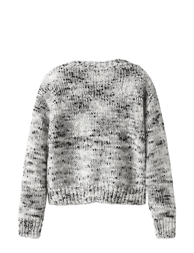 name it - NKFSARAMALI LS LOOSE SH KNIT - trøjer - cloud dancer - 1