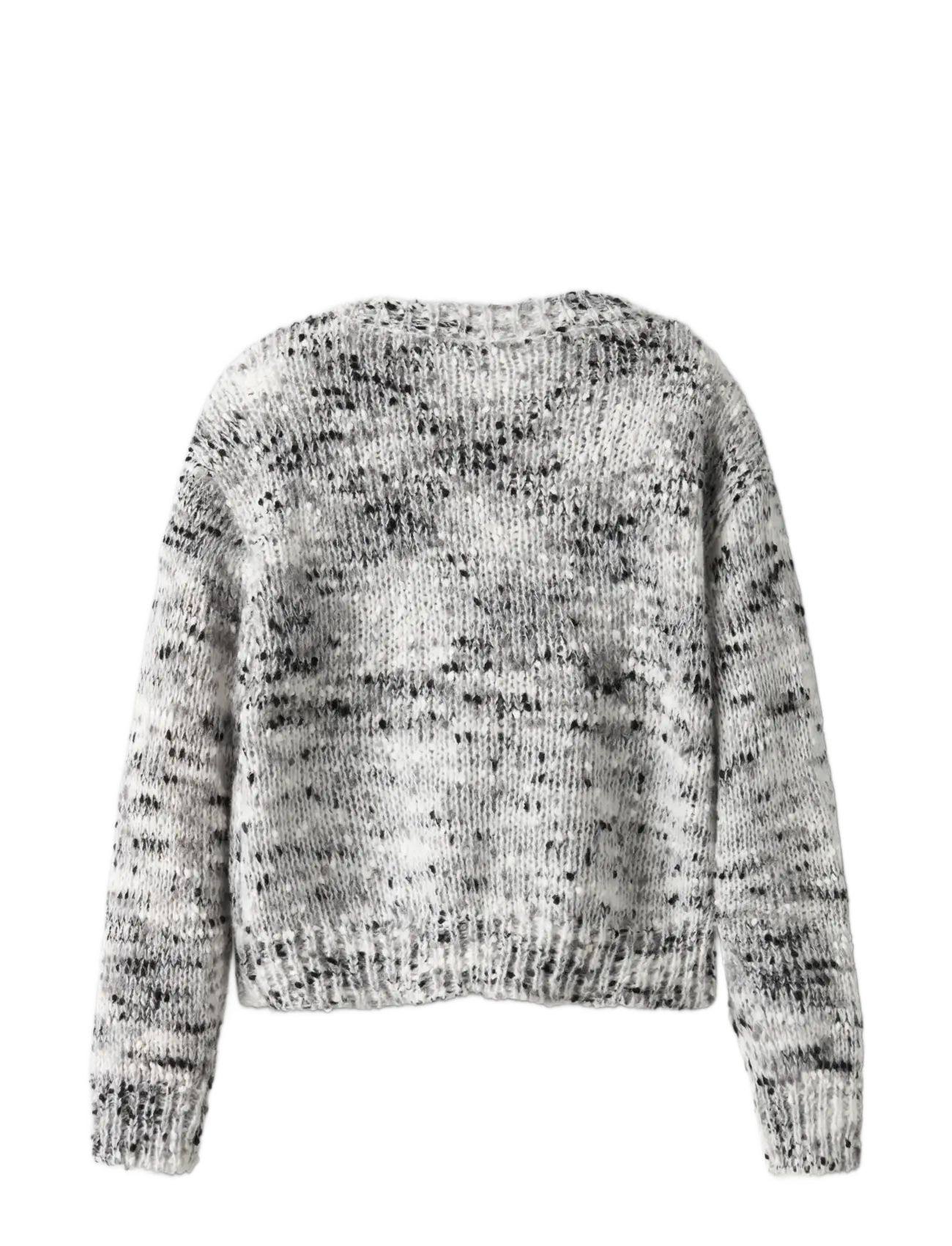 name it - NKFSARAMALI LS LOOSE SH KNIT - stickade tröjor - cloud dancer - 1