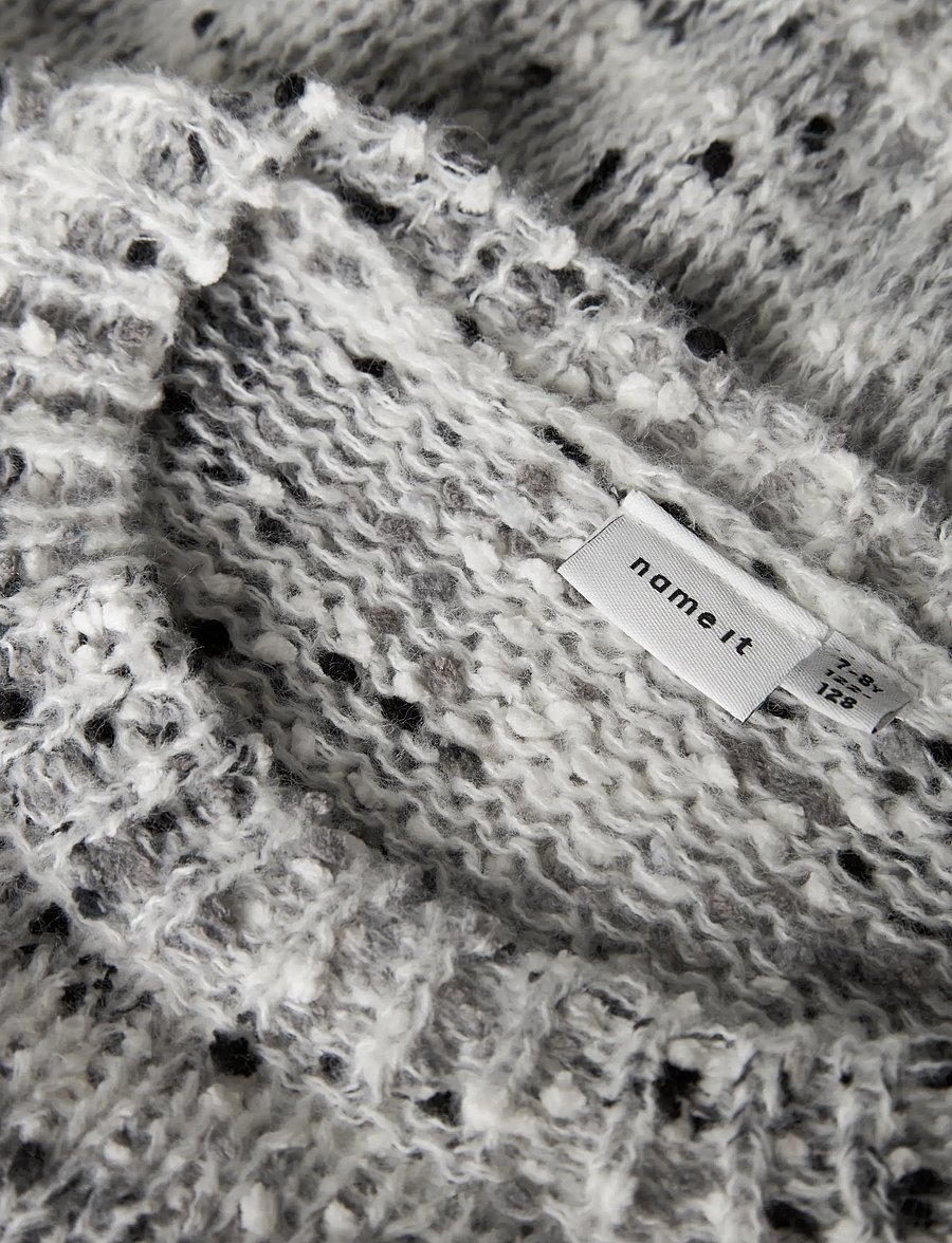 name it - NKFSARAMALI LS LOOSE SH KNIT - stickade tröjor - cloud dancer - 2