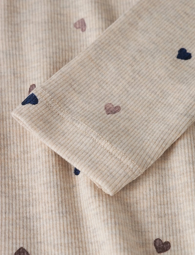 name it - NMFNUTTI LS TOP NOOS - långärmade t-shirts - peyote melange - 2